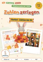 Vorschau - Arbeitsblätter - Zahlen zerlegen im Herbst für kmE | Zahlen bis 10 | Mit Herbst-Legepuzzle und Zahlenhaus | Klasse 1-2 - Deckblatt
