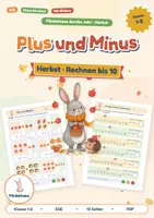 Vorschau - Stationenlernen - Plus und Minus im Herbst für ESE | Rechnen bis 10 mit Bildern | Klare Struktur, freundliche Geschichten | Klasse 1-2 - Deckblatt