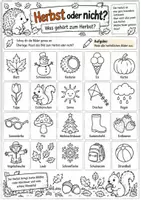 Vorschau - Mal- und Bastelvorlagen - Herbst-Quiz - Den Herbst entdecken | Klasse 1 & 2 - Seite 1
