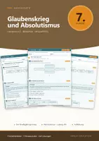 Vorschau - Arbeitsblätter - Absolutismus Geschichte 7 Realschule - Deckblatt