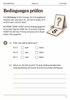 Vorschau - Arbeitsblätter - Wenn-Dann-Sonst Arbeitsheft Klasse 5–6 - Seite 1