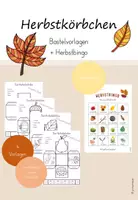 Vorschau - Spiele - Herbstkörbchen I 4 Bastelvorlagen I Herbstbingo - Deckblatt