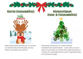 Vorschau - Mal- und Bastelvorlagen - Weihnachtliche A4-Bastelvorlagen (Hand- & Fingerabdrücke) für die Grundschule - Seite 3