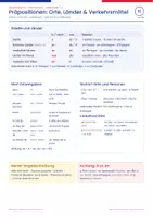 Vorschau - Merkblätter - Präpositionen Französisch | à Paris, en France, au Portugal | Ortsangaben & Verkehrsmittel | Merkblatt Lernjahr 1–2 - Deckblatt