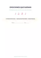 Vista previa - Hojas de trabajo - EMOCIONES QUE SUENAN | Educación Emocional y Escucha Musical - página 1