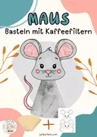 Vorschau - Mal- und Bastelvorlagen - Wachsendes Materialpaket Kaffeefiltertiere WALD - Bastelvorlagen für Fensterbilder - Seite 1