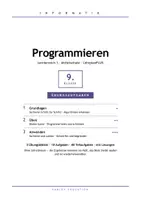 Vorschau - Arbeitsblätter - Übungsaufgaben Programmieren Informatik 9 Mittelschule - Deckblatt