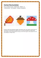 Vorschau - Arbeitsblätter - Herbst 9 Rechenbilder - Deckblatt