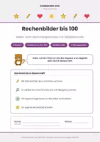 Vorschau - Arbeitsblätter - Mathe Klasse 2: Rechenbilder bis 100 – Malen nach Rechenergebnissen - Seite 1