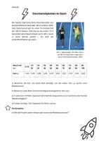 Vorschau - Arbeitsblätter - Geschwindigkeiten im Sport (Usain Bolt) - Deckblatt
