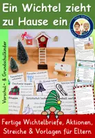 Vorschau - Stundenentwürfe - Ein Wichtel zieht zu Hause ein - 42 Ideen für die Wichteltür - Wichtelbriefe und Wichtelstreiche - Deckblatt