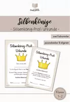 Vorschau - Anderer Materialtyp - Silbenkönige I Urkunde „Silbenkönig-Profi“ - Deckblatt