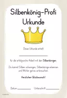Vorschau - Anderer Materialtyp - Silbenkönige I Urkunde „Silbenkönig-Profi“ - Seite 3