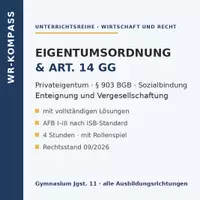 Vorschau - Stundenentwürfe - Eigentumsordnung & Art. 14 GG Kl. 11 - Deckblatt