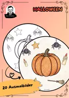 Vorschau - Arbeitsblätter - 20 Halloween-Ausmalbilder – Teil 1 🎃 - Seite 1