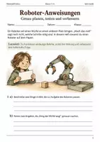 Vorschau - Arbeitsblätter - Roboter-Anweisungen Arbeitsheft Klasse 5–6 - Deckblatt