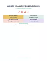Vista previa - Hojas de trabajo - JUEGOS Y PASATIEMPOS MUSICALES CON SOLUCIONARIO - página 2