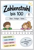 Vorschau - Spiele - Mathe Klasse 2: Zahlenstrahl bis 100 - Deckblatt