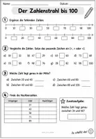 Vorschau - Spiele - Mathe Klasse 2: Zahlenstrahl bis 100 - Seite 3