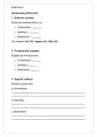 Vorschau - Arbeitsblätter - Elektrizität – Wiederholung und Übung + Lösung ab Kl. 8 Physik - Seite 1
