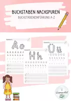 Vorschau - Arbeitsblätter - Buchstaben Nachspuren Grundschrift Buchstabeneinführung A-Z - Deckblatt