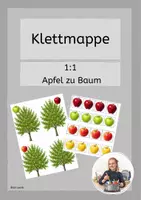 Vorschau - Fördermaterial/Inklusion - Klettmappe "Finde den richtigen Baum zum Apfel" - Deckblatt