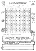 Vorschau - Arbeitsblätter - Halloween Suchsel Wortsalat | Deutsch, DaZ/DaF | 4-fach differenziert mit Lösungen | Klasse 3/4/5/6 | Rätsel, Wortschatz & Rechtschreibung für den Deutschunterricht - Seite 2