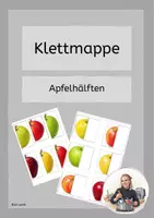 Vorschau - Fördermaterial/Inklusion - Klettmappe Apfelhälften zuordnen - Deckblatt