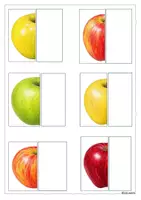 Vorschau - Fördermaterial/Inklusion - Klettmappe Apfelhälften zuordnen - Seite 2
