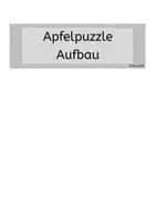 Vorschau - Fördermaterial/Inklusion - Klettmappe Apfelpuzzle, Bestandteile des Apfels - Seite 1