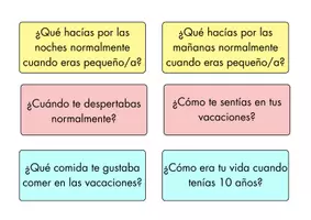 Vorschau - Aufgabenkarten - Anda y Habla pretérito imperfecto - Seite 1