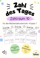 Vorschau - Arbeitsblätter - Zahl des Tages 1–10 – Zahlen schreiben und darstellen - Deckblatt