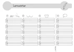 Vorschau - Arbeitsblätter - Blankoversion Lernwörter Klasse 1 - Seite 3