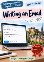 Vorschau - Arbeitsblätter - Jahrgangsstufentest Englisch 7.Kl | Text Production – Email - Deckblatt