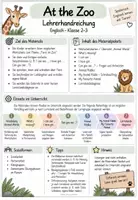Vorschau - Arbeitsblätter - Animals at the zoo - Unterrichtseinheit Englisch Klasse 2-3 - Seite 1