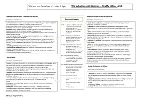 Vorschau - Stundenentwürfe - Plastisches Gestalten- Kleisterarbeit- Giraffe Hilda - Seite 1