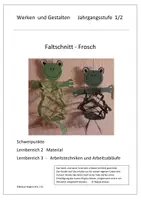 Vorschau - Stundenentwürfe - Papierarbeit - Faltschnitt - Frosch - Deckblatt