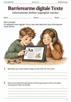 Vorschau - Arbeitsblätter - Barrierearme Texte Arbeitsheft Klasse 5–6 - Deckblatt