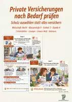 Vorschau - Stundenentwürfe - Private Versicherungen nach Bedarf prüfen | Risiken und Versicherungen | Wirtschaft-Recht Klasse 9 - Deckblatt