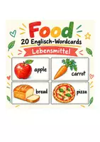Vorschau - Poster - Food – 20 Englisch-Wordcards zu Lebensmitteln - Deckblatt
