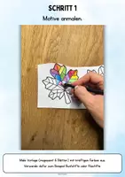 Vorschau - Mal- und Bastelvorlagen - 3D-Anhänger zum Basteln - Mosaik-Herbstblätter – Klasse 1 2 3 4 - Seite 2
