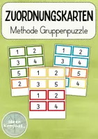 Vorschau - Aufgabenkarten - Gruppenpuzzle Schilder für die Zuordnung (Methode) - Deckblatt