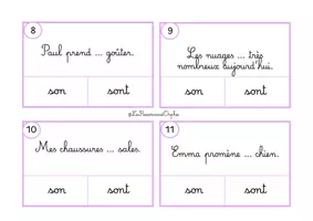 Aperçu - Feuilles d'exercices - Homophones sont et son: ateliers - Page 2