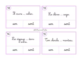 Aperçu - Feuilles d'exercices - Homophones sont et son: ateliers - Page 3