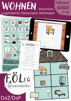 Vorschau - Arbeitsblätter - Wohnen / Im Haus: Bildkarten, Hefteintrag, Spiele, interaktive Übungen - Seite 1