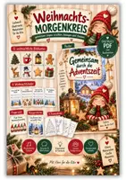 Vorschau - Mal- und Bastelvorlagen - Weihnachts-Morgenkreis für die Kita & Kindergarten | Lieder, Bildkarten, Fingerspiel & Klanggeschichte - Deckblatt