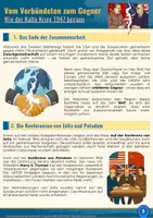 Vorschau - Arbeitsblätter - Kalter Krieg 1947 - Vom Verbündeten zum Gegner - Unterrichtseinheit mit Lösungen Geschichte Klasse 9/10 - Seite 1
