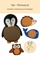 Vorschau - Mal- und Bastelvorlagen - Tier - Pinnwand für den Werkunterricht - Deckblatt