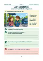 Vorschau - Arbeitsblätter - Zeit verstehen – Uhr, Kalender & Zeitumstellung - Seite 1