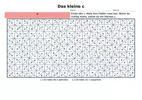 Vorschau - Mal- und Bastelvorlagen - Buchstaben Mosaik C und c mit Lösungen - Seite 3